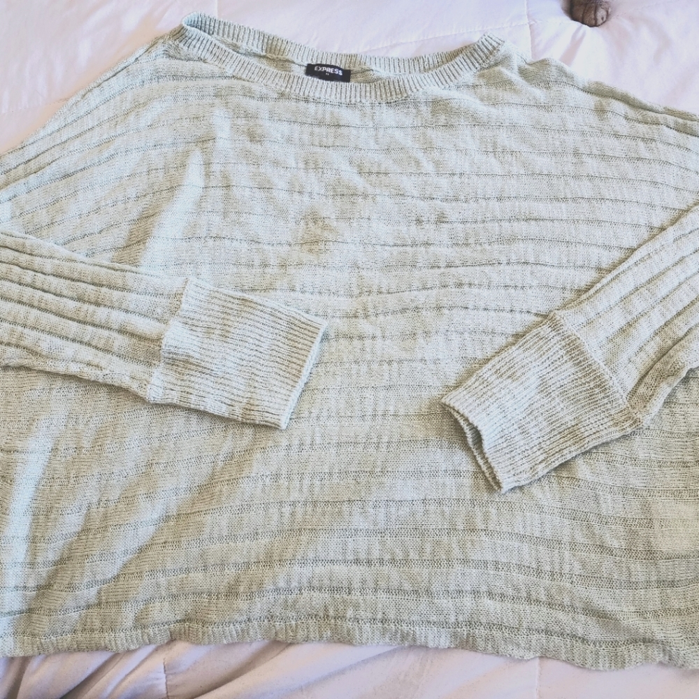 EXPRESS light Seafoam Green oversized sweater